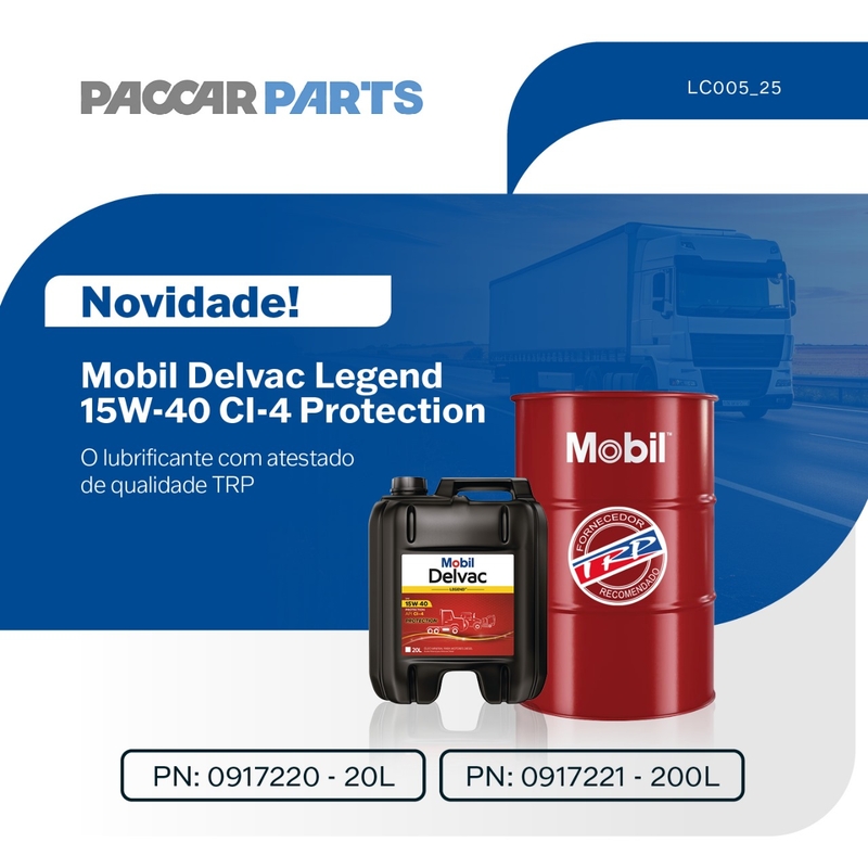 NOVIDADE - Mobil Delvac Legend  15W-40 CI-4 Protection